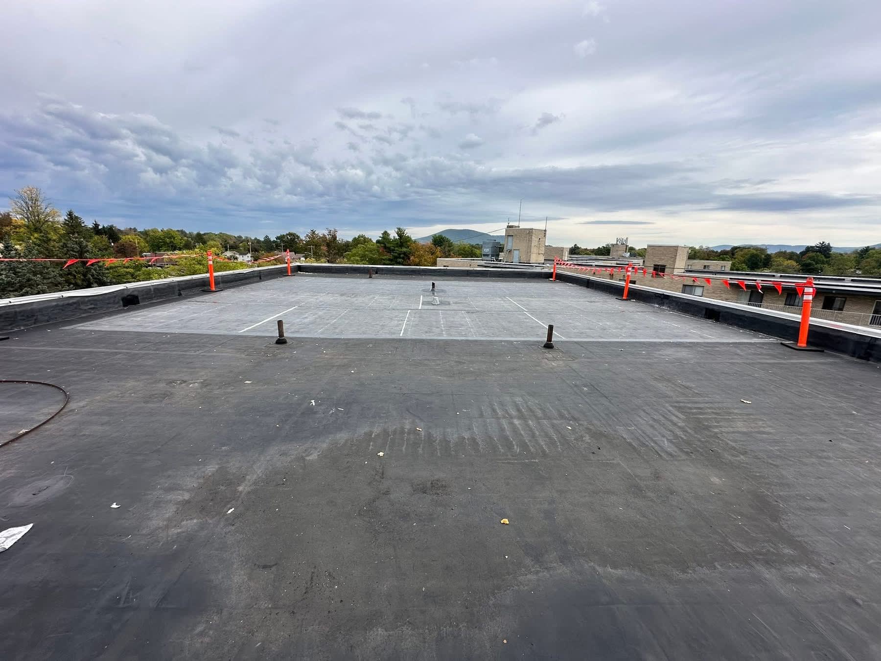 Completed TPO membrane installation