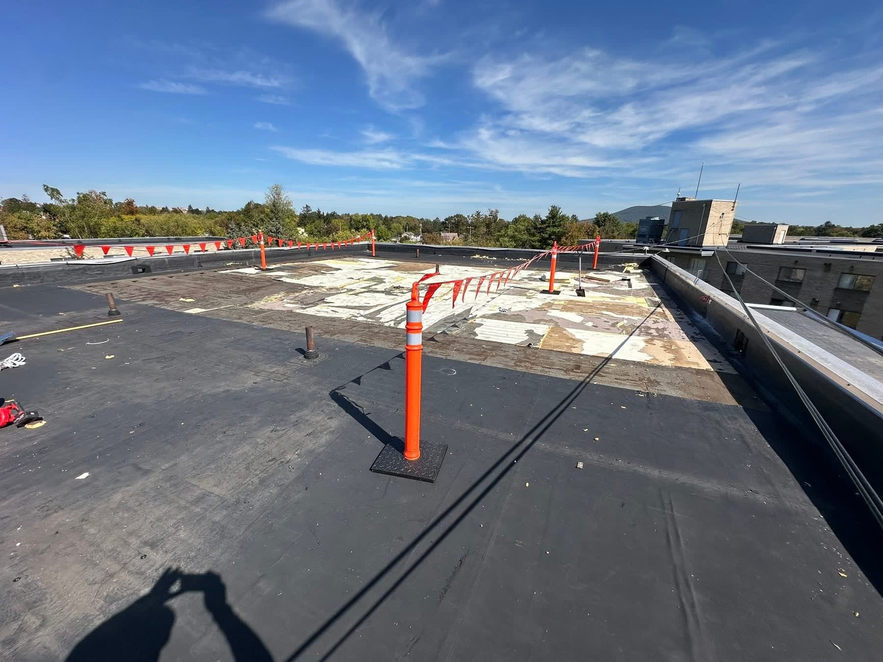 Commercial flat roof before replacement