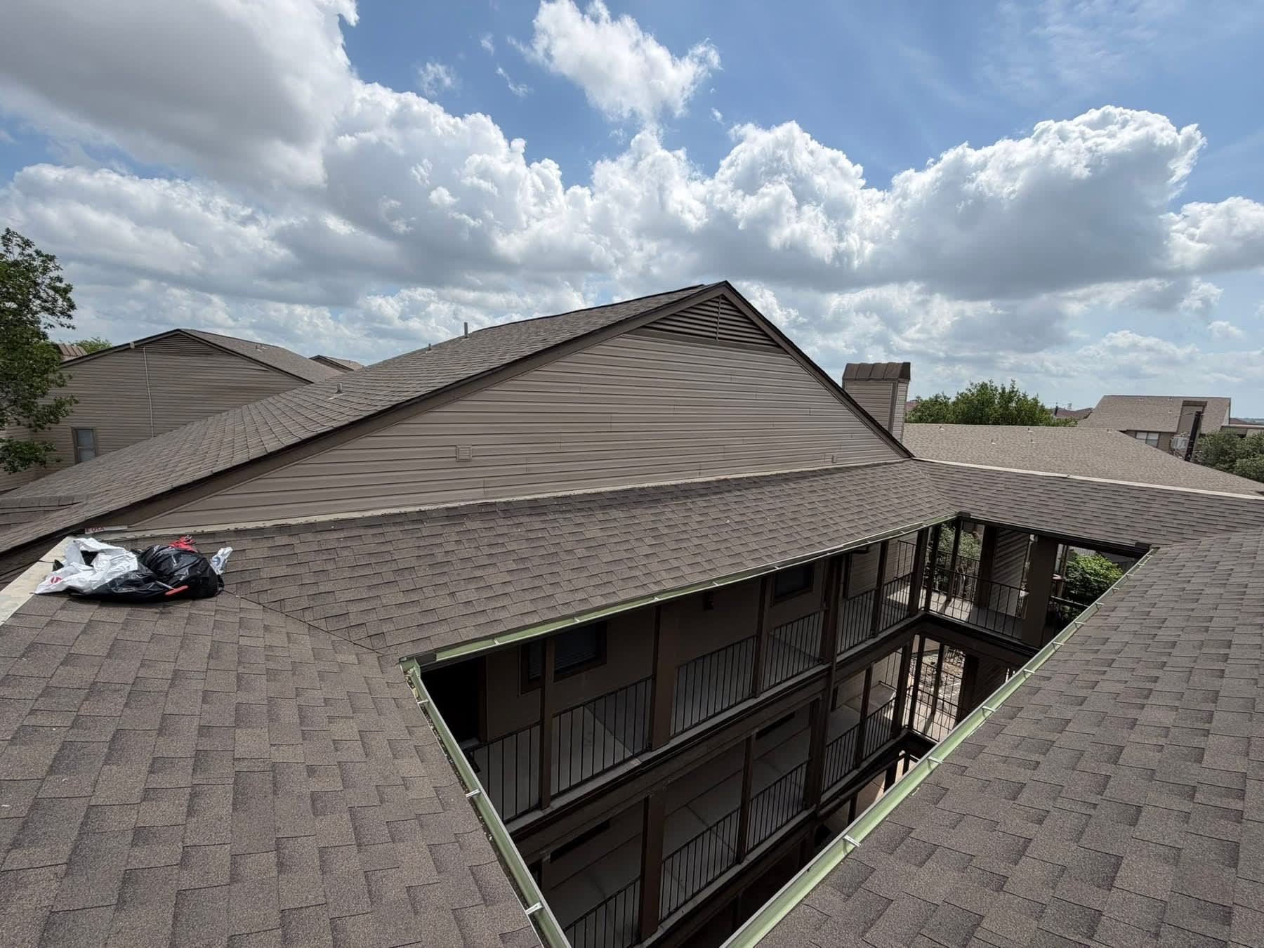 Completed siding installation